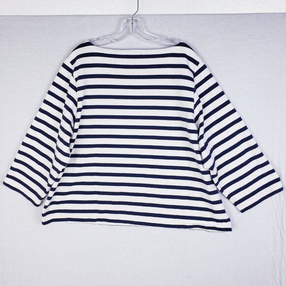 J Crew Classic Mariner Boatneck T-shirt in Stripe BF359 size 3X Nautical Preppy - Picture 8 of 16